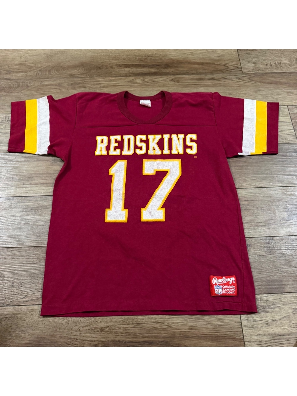 Vtg 80s Rawlings Washington Redskins Doug Williams 17 Shirt Size L Made in USA